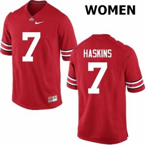 NCAA Ohio State Buckeyes Women's #7 Dwayne Haskins Red Nike Football College Jersey KLD4845BJ